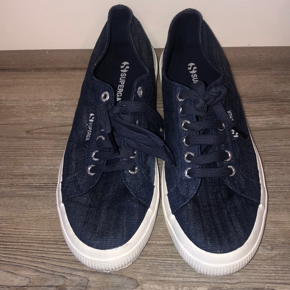 Blue shimmery Superga Sneakers